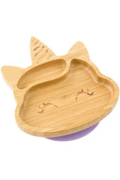 Ahşap Unicorn Boynuzlu At Kahvaltı ve Servis Tabağı - 1