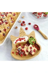 Ahşap Unicorn Boynuzlu At Kahvaltı ve Servis Tabağı - 2