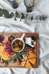 Doğal Ahşap Peynir Ve Sunum Tabağı Dikdörtgen Kayın Ağacı - 4