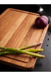 Doğal Ahşap Peynir Ve Sunum Tabağı, Kesme Tahtası Dikdörtgen Kayın Ağacı - 4