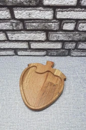 Ahşap Çilek Kayın Çerezlik-kahvaltılık Ve Servis- Sunum Tabağı Kz1044 - 2