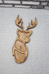 Ahşap Geyik Kayın Çerezlik-kahvaltılık Ve Servis- Sunum Tabağı Kz1040 - 1