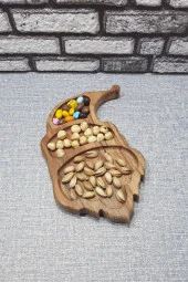 Ahşap Kayın Çerezlik-kahvaltılık Ve Servis- Sunum Tabağı Kz1041 - 2