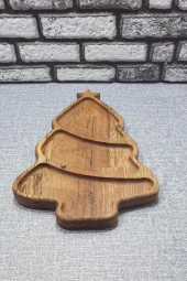 Ahşap Çamağacı Kayın Çerezlik-kahvaltılık Ve Servis- Sunum Tabağı Kz1039 - 1