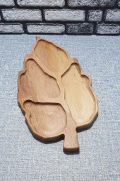 Ahşap Kayın Çerezlik-kahvaltılık Ve Servis- Sunum Tabağı Kz1021 - 1