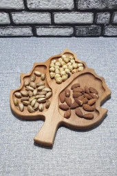 Ahşap Kayın Çerezlik-kahvaltılık Ve Servis- Sunum Tabağı Kz1022 - 3