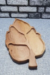 Ahşap Kayın Çerezlik-kahvaltılık Ve Servis- Sunum Tabağı Kz1021 - 2