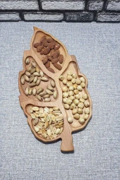 Ahşap Kayın Çerezlik-kahvaltılık Ve Servis- Sunum Tabağı Kz1021 - 3