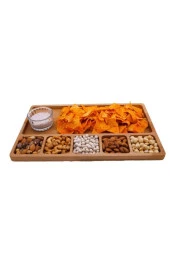 Ahşap Büyük Boy Kahvaltı Ve Sunum Tabağı 5 Bölme - 2