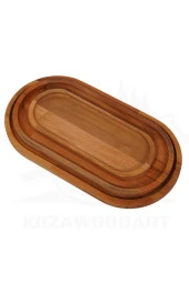 Doğal Ahşap Kayın Ağacı 3'lü Sunum Tepsisi (servis Tabağı Ve Peynir Sunum) - 3