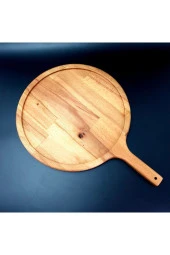 Ahşap Doğal Servis Sunum Peynir Sunum Pizza Sunum Tabağı - 4