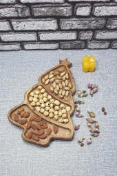 Ahşap Çamağacı Kayın Çerezlik-kahvaltılık Ve Servis- Sunum Tabağı Kz1039 - 3