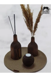 3'lü Modern Ahşap Set - 1