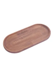 Dekoratif Ahşap Tabak Mumluk Ve 2'li Vazo Set - 3