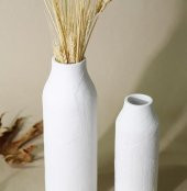 Crearthome Dekoratif Athena Büyük Vazo Beyaz 28 cm SAKS 151BYZ71RS - 6