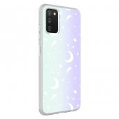 Galaxy A03S Kılıf Zore M-Blue Desenli Kapak thumbnail 6