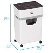 HP OneShred 10MC Evrak İmha Makinesi/Kağıt Kırpma Makinesi - Mikro kesim-2mm x 15mm-20lt - 4