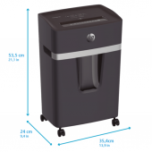 HP Pro Shredder 15CC Evrak İmha Makinesi / Kağıt Kırpma Makinesi - Çapraz/Parçacık kesim-4x35mm-20lt - 7