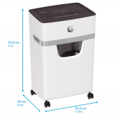 HP OneShred 15CC Evrak İmha Makinesi / Kağıt Kırpma Makinesi - Çapraz /Parçacık kesim-4mm x 35mm-20lt - 4