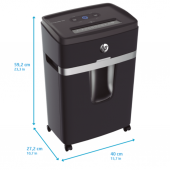 HP Pro Shredder 18CC Evrak İmha Makinesi / Kağıt Kırpma Makinesi - Çapraz/Parçacık kesim-4mm x 35mm-25lt - 3