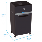 HP Pro Shredder 16MC Evrak İmha Makinesi/Kağıt Kırpma Makinesi-Mikro kesim-2x15mm-30lt - 4