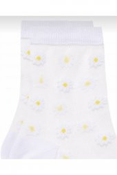 Papatya Desenli Beyaz Tül Soket Çorap thumbnail 2