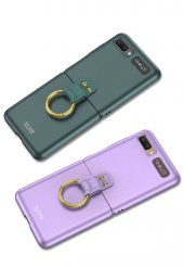 Galaxy Z Flip Kılıf Zore Flip Ring Kıpta Kapak - 10