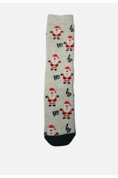Unisex Noel Baba Desenli Çorap Yeni Yıl Çorabı - 1