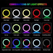 Zore RGB MJ-33 Işıklı Telefon Tutucu Ring Light - 6