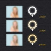 Zore F-537 30 Cm Işıklı Telefon Tutucu Ring Light - 6