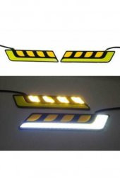 Sis Lamba Gündüz Ledi Yapışma 12V L Tip Sarı- Beyaz  Sinyalli Drl - 3