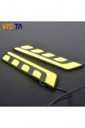 Sis Lamba Gündüz Ledi Yapışma 12V L Tip Sarı- Beyaz  Sinyalli Drl - 4