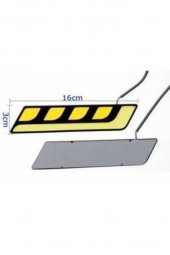 Sis Lamba Gündüz Ledi Yapışma 12V L Tip Sarı- Beyaz  Sinyalli Drl - 7