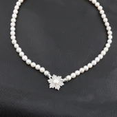 Pigado 925 Ayar Gümüş Gerçek İnci Kolye Gerdanlık thumbnail 3