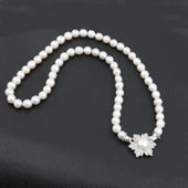 Pigado 925 Ayar Gümüş Gerçek İnci Kolye Gerdanlık thumbnail 2