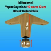 Sedef Mobilya Kanepe Sehpa Tv Ünitesi Baza Koltuk Ayağı Ahşap Desenli Koyu Ceviz Renk 12 Cm Ayakları thumbnail 4