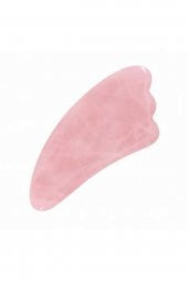 Eslant 3 Tırtıklı Pembe Kuvars Guasha Yüz Masaj Taşı Gençleştirici - 1