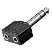 6.3 MM STEREO ERKEK/3.5 MM STEREOX2 DİŞİ ÇEVİRİCİ JACK - 3