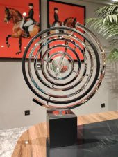 Crearthome Yörünge Dekoratif Dünya Küre İthal Büyük Boy Gümüş Obje HF-802-G-BÜYÜK - 2