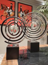 Crearthome Yörünge Dekoratif Dünya Küre İthal Büyük Boy Gümüş Obje HF-802-G-BÜYÜK - 3