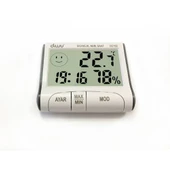 Diwu DC102 İç Mekan Termometre Nem Ölçer Saat - 6