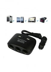 ENERJİ SOKETİ ÇAKMAKLIK ÇOĞALTICI 3 GİRİŞLİ ÇİFT USBLİ 12V-24V 120W - 4