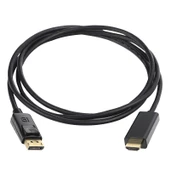 Powermaster Display To HDMI 1.8 Metre Kablo Displayport Kablo 1.62-2.7 Gbps Aktarım Hızı thumbnail 1