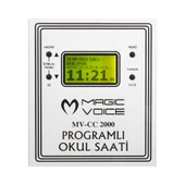 Magicvoice 6 Melodili USB Duvar Tipi Programlı Akıllı Dijital Okul Saati 24 Ders Programlanabilir - 1