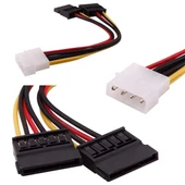 Powermaster İkili Sata Power Kablo Hard Disk Kablosu Dvr Kamera Kayıt Cihazı İçin - 1