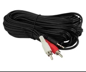 Ayt 2 RCA 3.5mm Stereo Kablo 10 Metre Ses Kablosu thumbnail 2