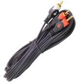 Powermaster 2RCA 3.5Mm Stereo Erkek Kablo 5 Metre Renkli Rca Kablo Aux Kablo Ses Kablosu thumbnail 1