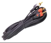 Powermaster 2RCA 3.5Mm Stereo Erkek Kablo 5 Metre Renkli Rca Kablo Aux Kablo Ses Kablosu - 1