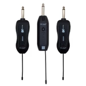 Magicvoice Gitar Tip Kablosuz Enstrüman Mikrofonu Üçlü Set Kablosuz Mikrofon 6.3 mm Jack Girişli 30 Mt. Çekim Mesafe - 1