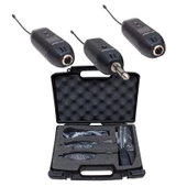 Magıcvoıce MV-19596 Uhf Enstrüman Tip Kablosuz Mikrofon Üçlü Set Kürsü Yaka Mikrofonu  Li Xrl Li Gitar İçin Uygun - 5